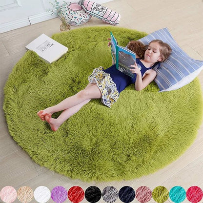 Ultra Soft Round Plush Rug for Bedroom Living Room and Nursery