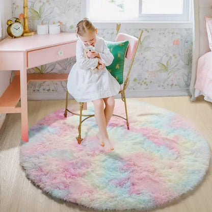 Ultra Soft Round Plush Rug for Bedroom Living Room and Nursery
