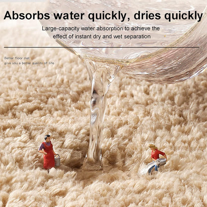 Ultra Soft Thick Microfiber Non Slip Bath Mat