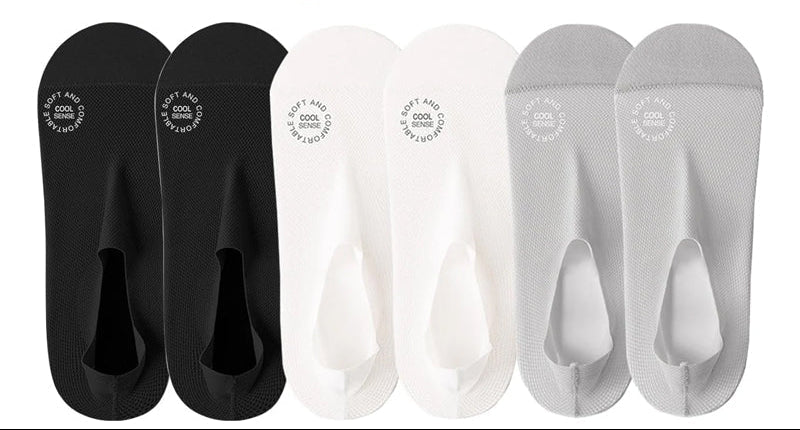 Ultra Thin No Show Liner Socks with Non Slip Grip
