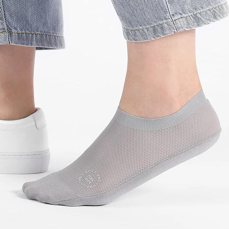 Ultra Thin No Show Liner Socks with Non Slip Grip