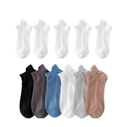 Ultra Thin No Show Socks with Non Slip Heel Grip 5 Pairs