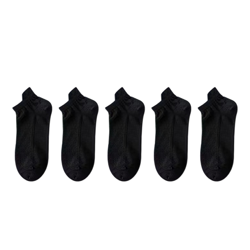 Ultra Thin No Show Socks with Non Slip Heel Grip 5 Pairs