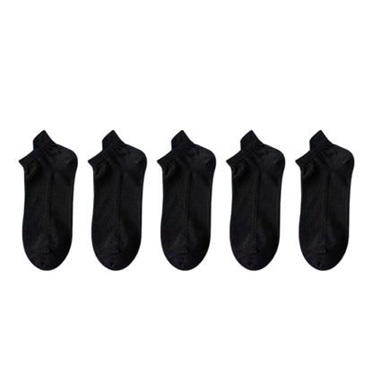 Ultra Thin No Show Socks with Non Slip Heel Grip 5 Pairs