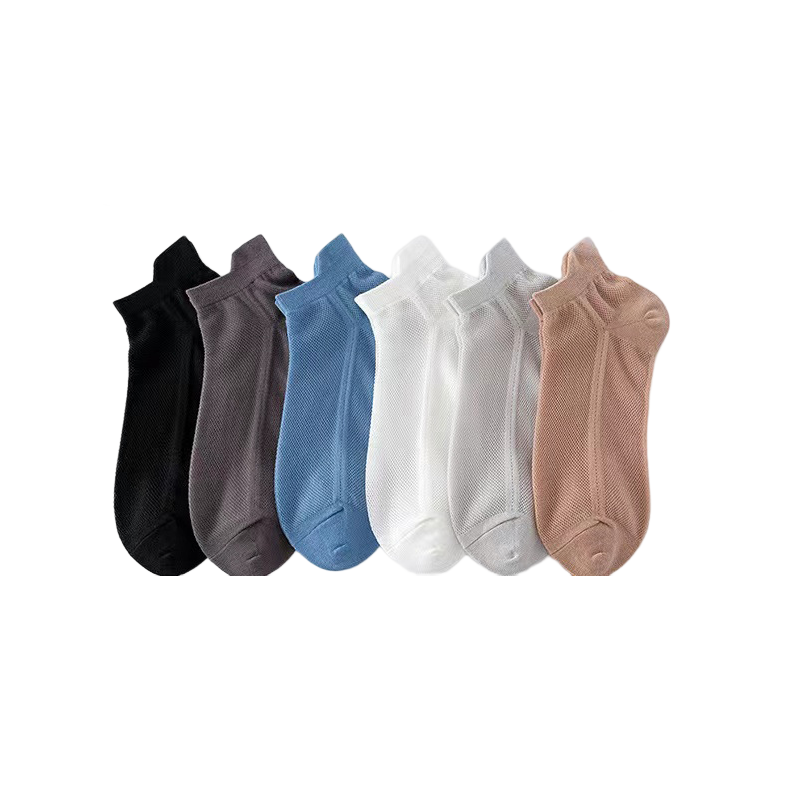 Ultra Thin No Show Socks with Non Slip Heel Grip 5 Pairs