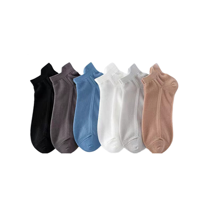Ultra Thin No Show Socks with Non Slip Heel Grip 5 Pairs