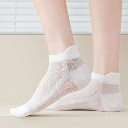 Ultra Thin No Show Socks with Non Slip Heel Grip 5 Pairs