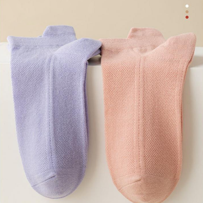 Ultra Thin No Show Socks with Non Slip Heel Grip 5 Pairs