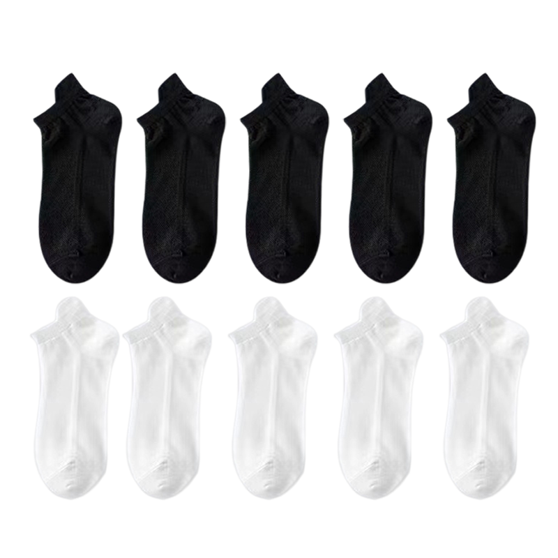 Ultra Thin No Show Socks with Non Slip Heel Grip 5 Pairs
