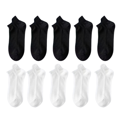 Ultra Thin No Show Socks with Non Slip Heel Grip 5 Pairs