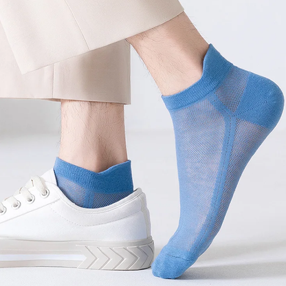 Ultra Thin No Show Socks with Non Slip Heel Grip 5 Pairs