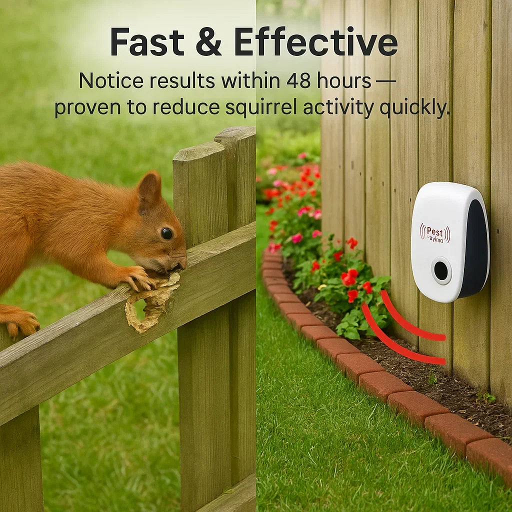 Ultrasonic Pest Repeller Device Outdoor Garden Animal Deterrent Electronic Yard Protection System