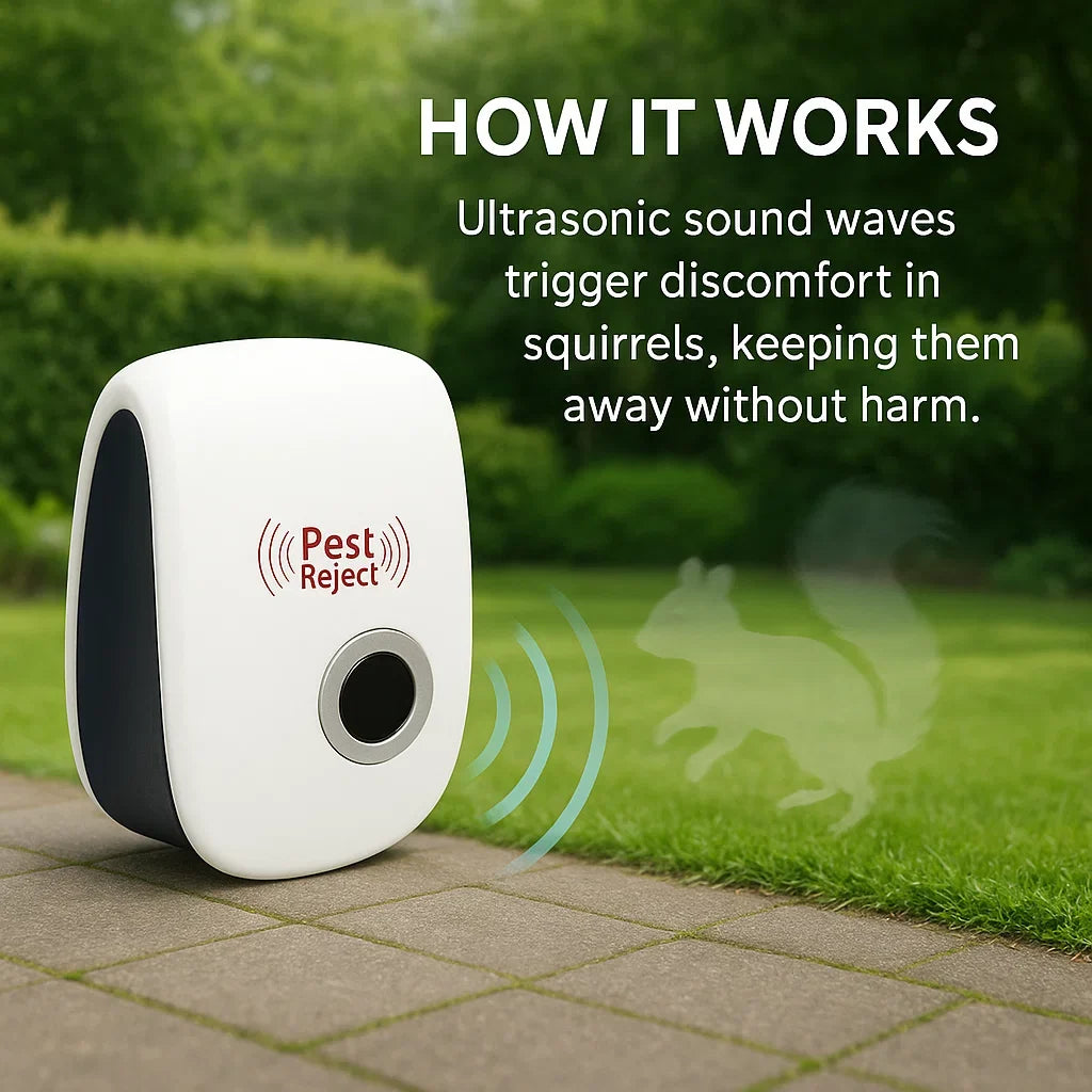 Ultrasonic Pest Repeller Device Outdoor Garden Animal Deterrent Electronic Yard Protection System