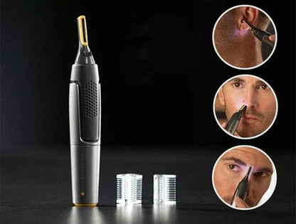 Ultrathin Precision Facial Hair Trimmer with LED Light