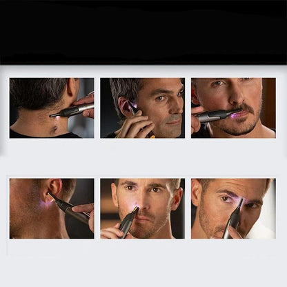 Ultrathin Precision Facial Hair Trimmer with LED Light