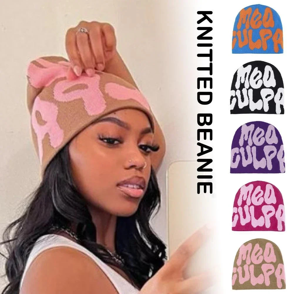 Unisex Ribbed Knit Winter Beanie Hat