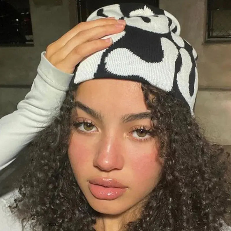 Unisex Ribbed Knit Winter Beanie Hat