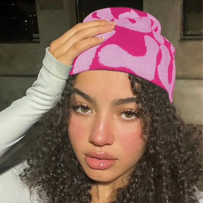 Unisex Ribbed Knit Winter Beanie Hat