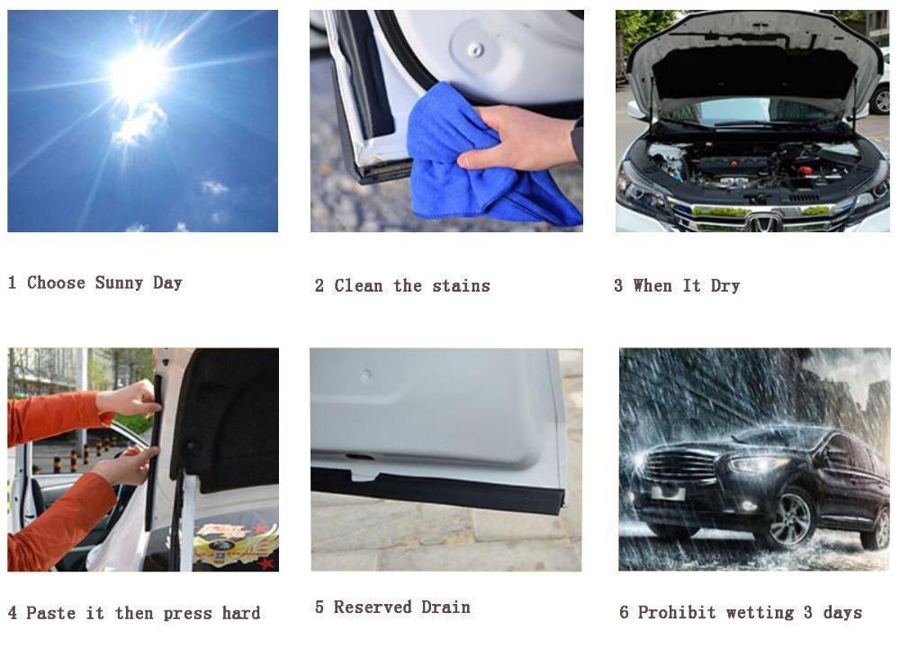 Universal Adhesive Car Door Weather Seal Strip