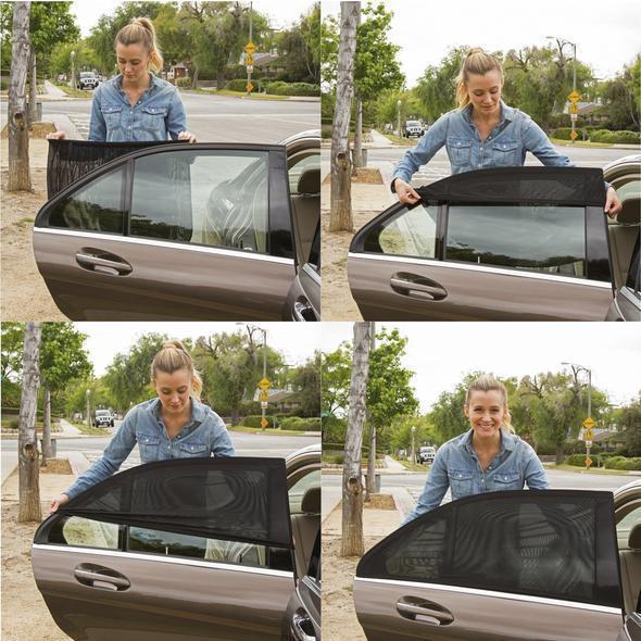 Universal Car Window Sun Shades with Mesh Privacy Screen