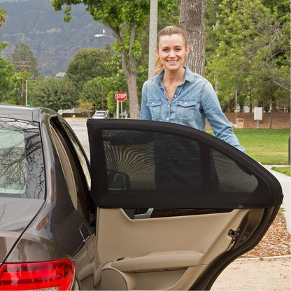 Universal Car Window Sun Shades with Mesh Privacy Screen