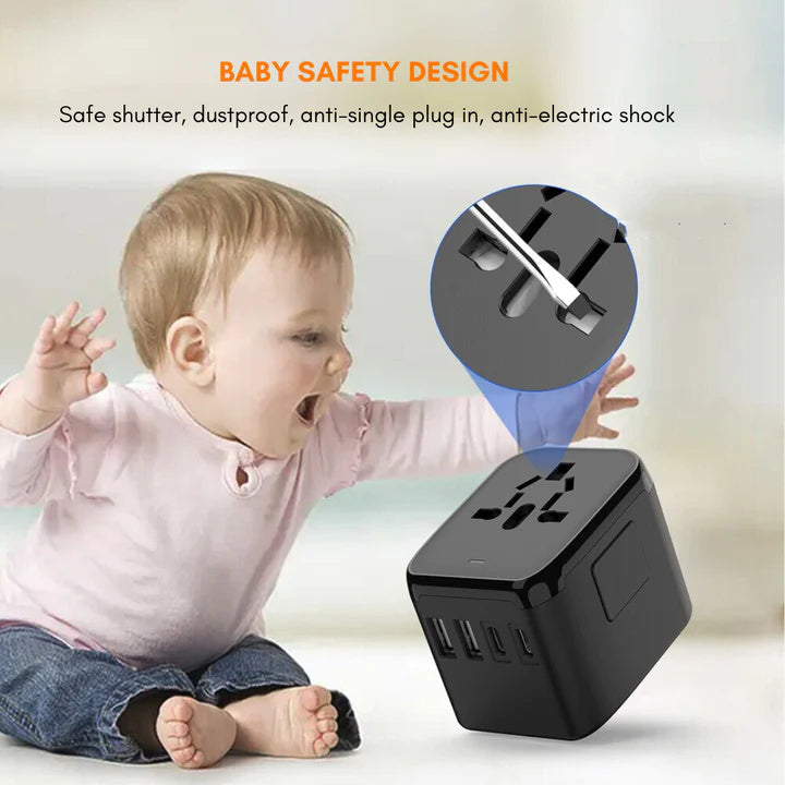 Universal Travel Adapter Voltage Converter USB Charger