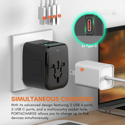 Universal Travel Adapter Voltage Converter USB Charger