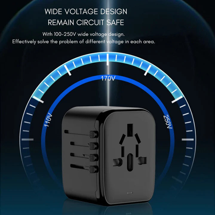 Universal Travel Adapter Voltage Converter USB Charger