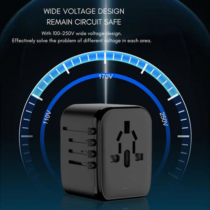 Universal Travel Adapter Voltage Converter USB Charger