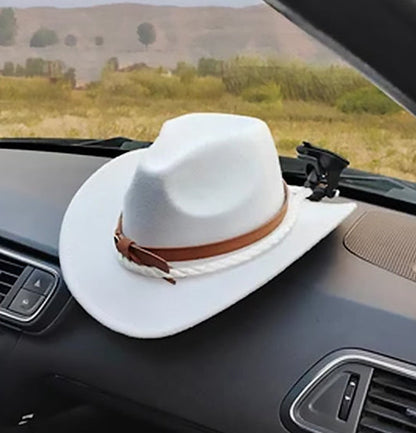 Vehicle Cowboy Hat Holder With Suction Mount
