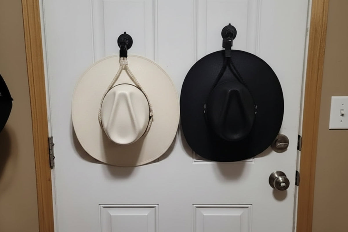 Vehicle Cowboy Hat Holder With Suction Mount