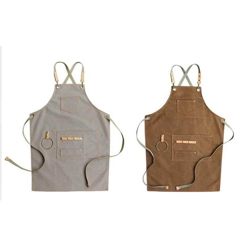 Vintage Canvas Kitchen Apron for Cooking Baking and Grilling