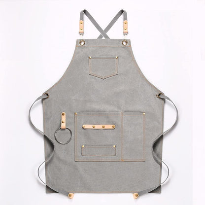 Vintage Canvas Kitchen Apron for Cooking Baking and Grilling