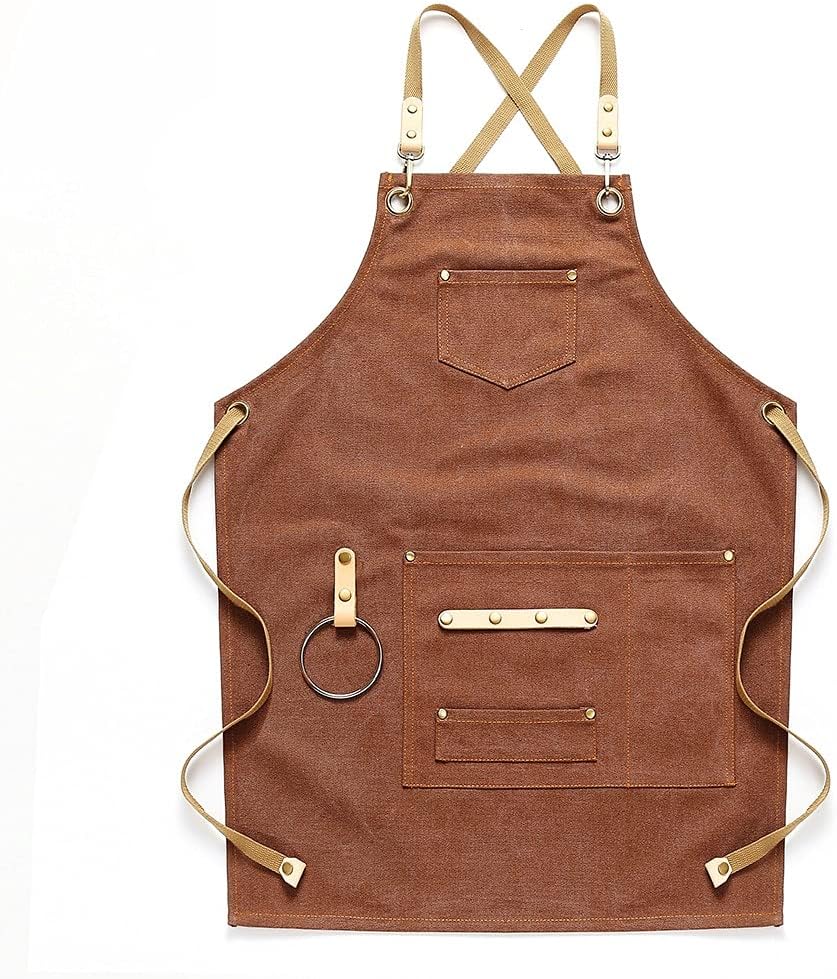 Vintage Canvas Kitchen Apron for Cooking Baking and Grilling
