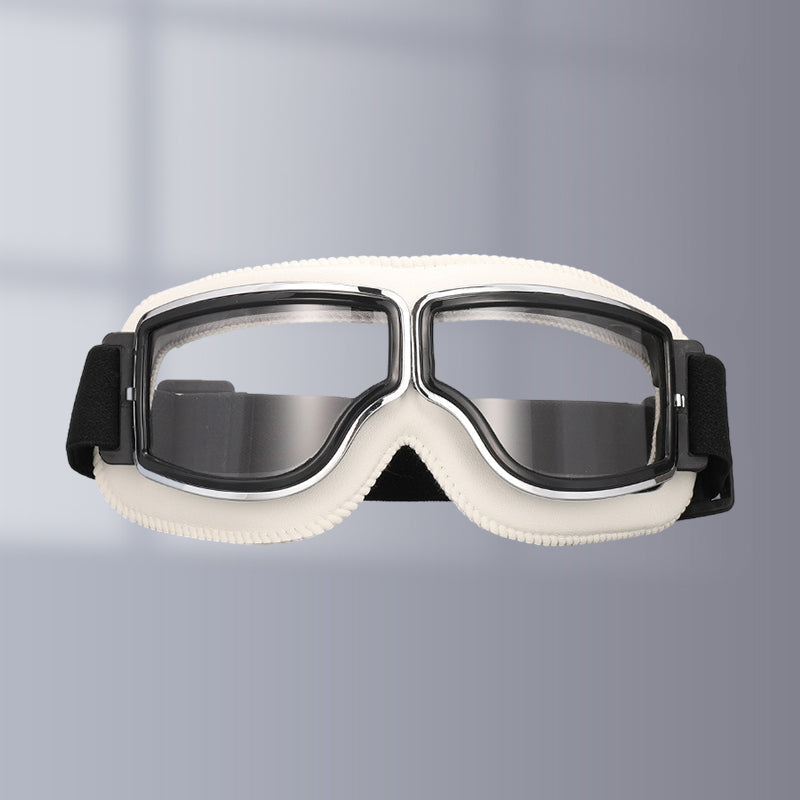 Vintage Motorcycle Riding Goggles with UV Protection Lens