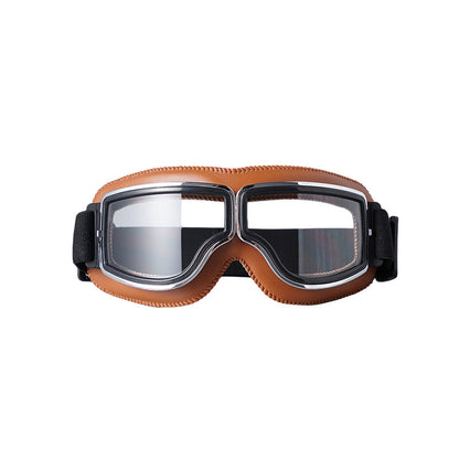 Vintage Motorcycle Riding Goggles with UV Protection Lens