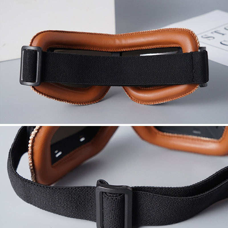 Vintage Motorcycle Riding Goggles with UV Protection Lens