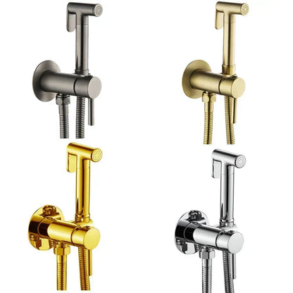 Wall Mounted Bidet Spray Faucet Set Hot Cold Water Mixer