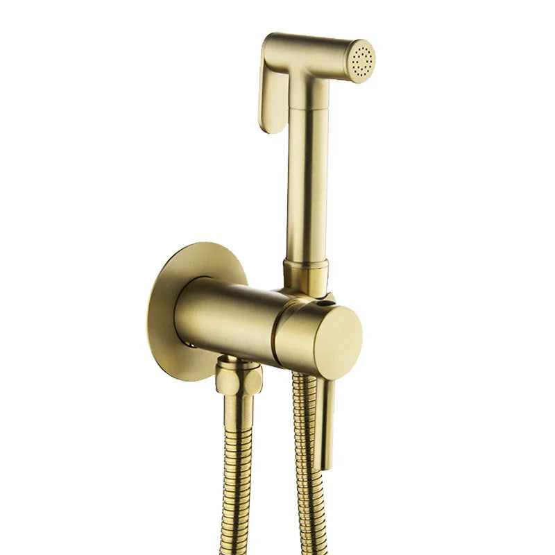 Wall Mounted Bidet Spray Faucet Set Hot Cold Water Mixer