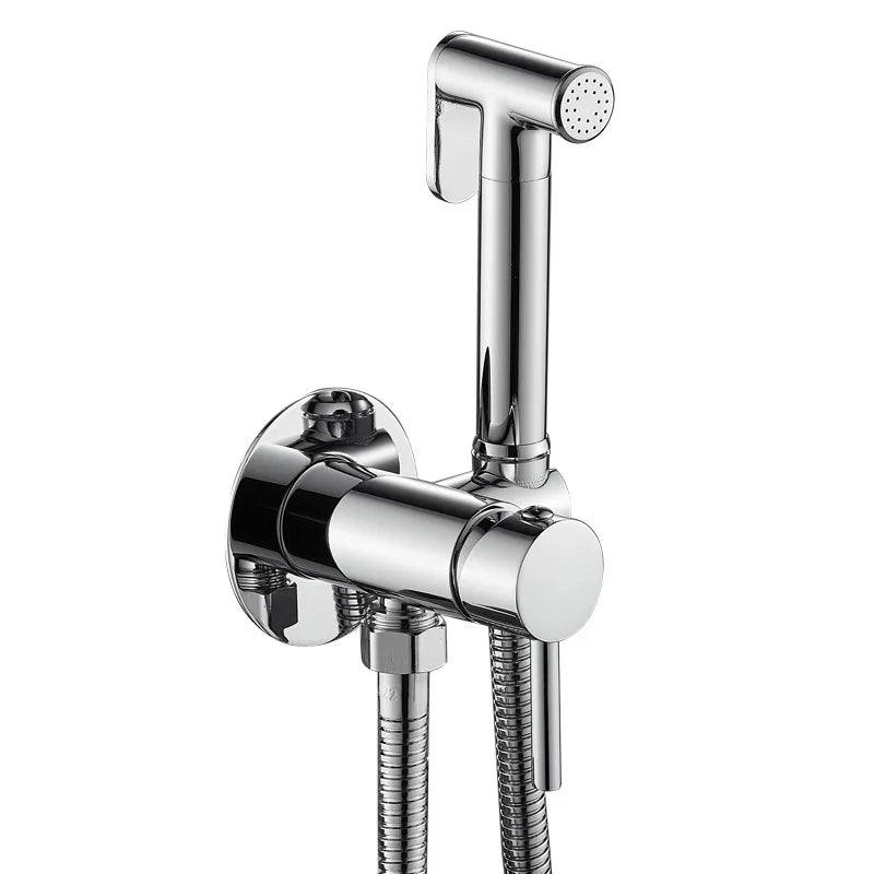 Wall Mounted Bidet Spray Faucet Set Hot Cold Water Mixer