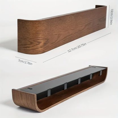 Wall Mounted Coat Rack with Shelf and Hidden Hooks