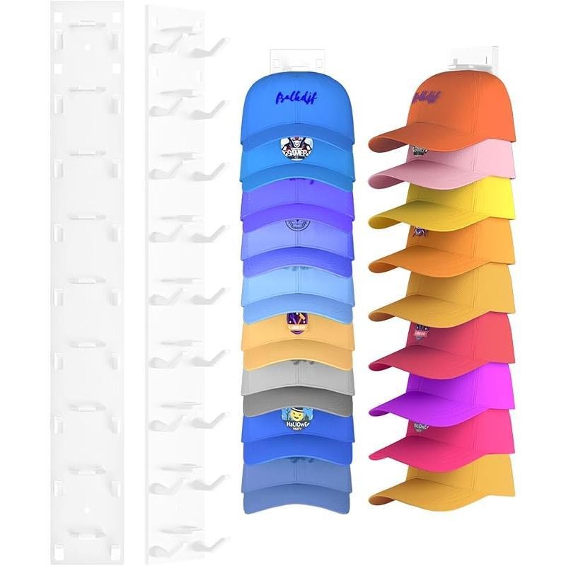 Wall Mounted Hat Rack Organizer for Baseball Caps
