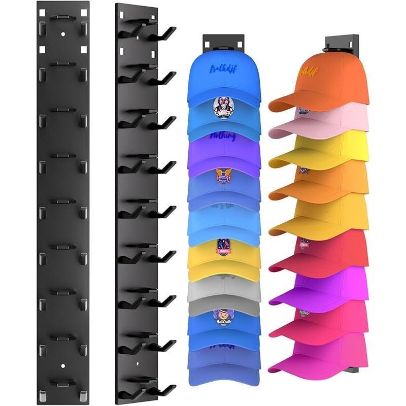 Wall Mounted Hat Rack Organizer for Baseball Caps