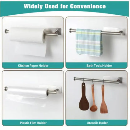 Wall Mounted Paper Towel Holder No Drill Stainless Steel