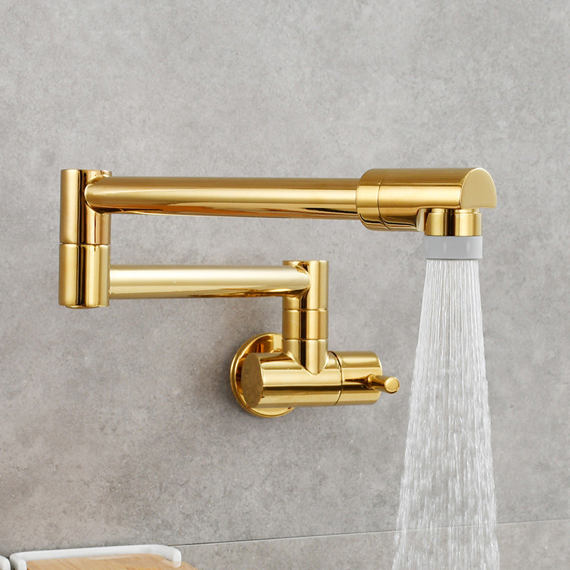 Wall Mounted Pot Filler Faucet with Single Lever Handle