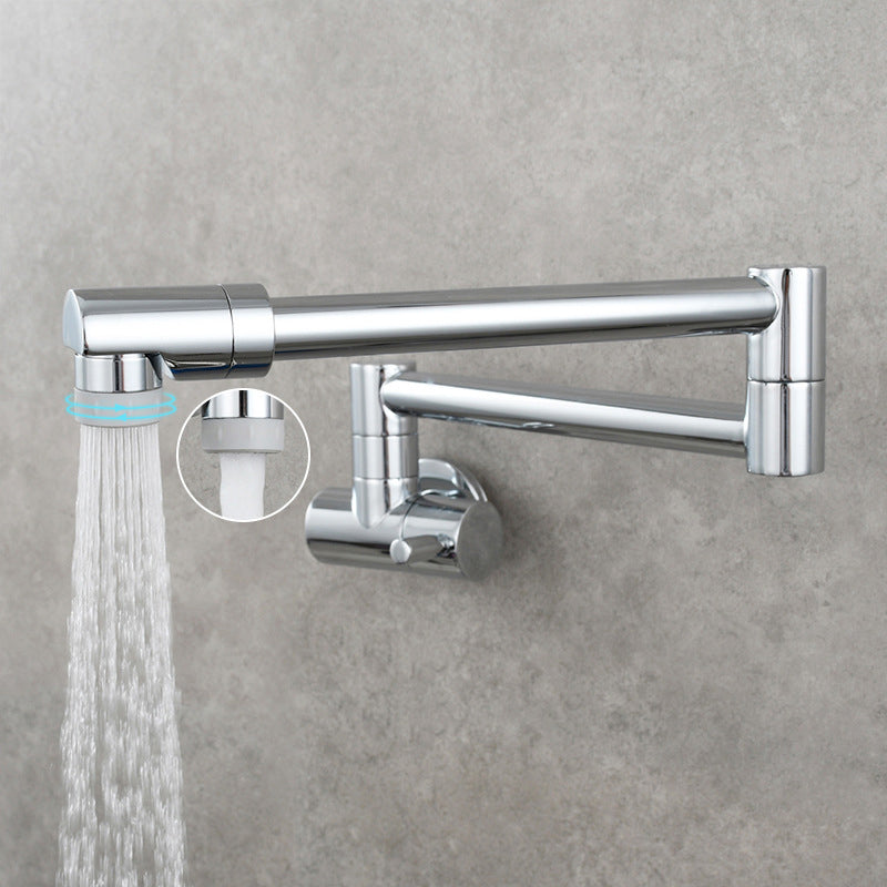 Wall Mounted Pot Filler Faucet with Single Lever Handle