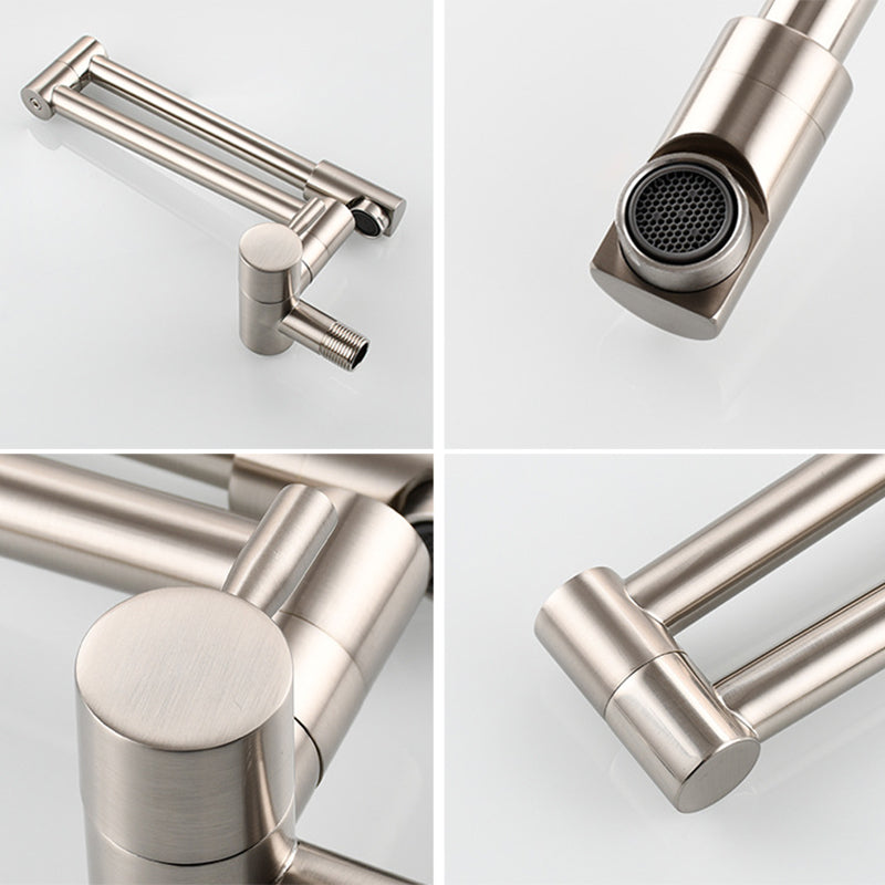 Wall Mounted Pot Filler Faucet with Single Lever Handle