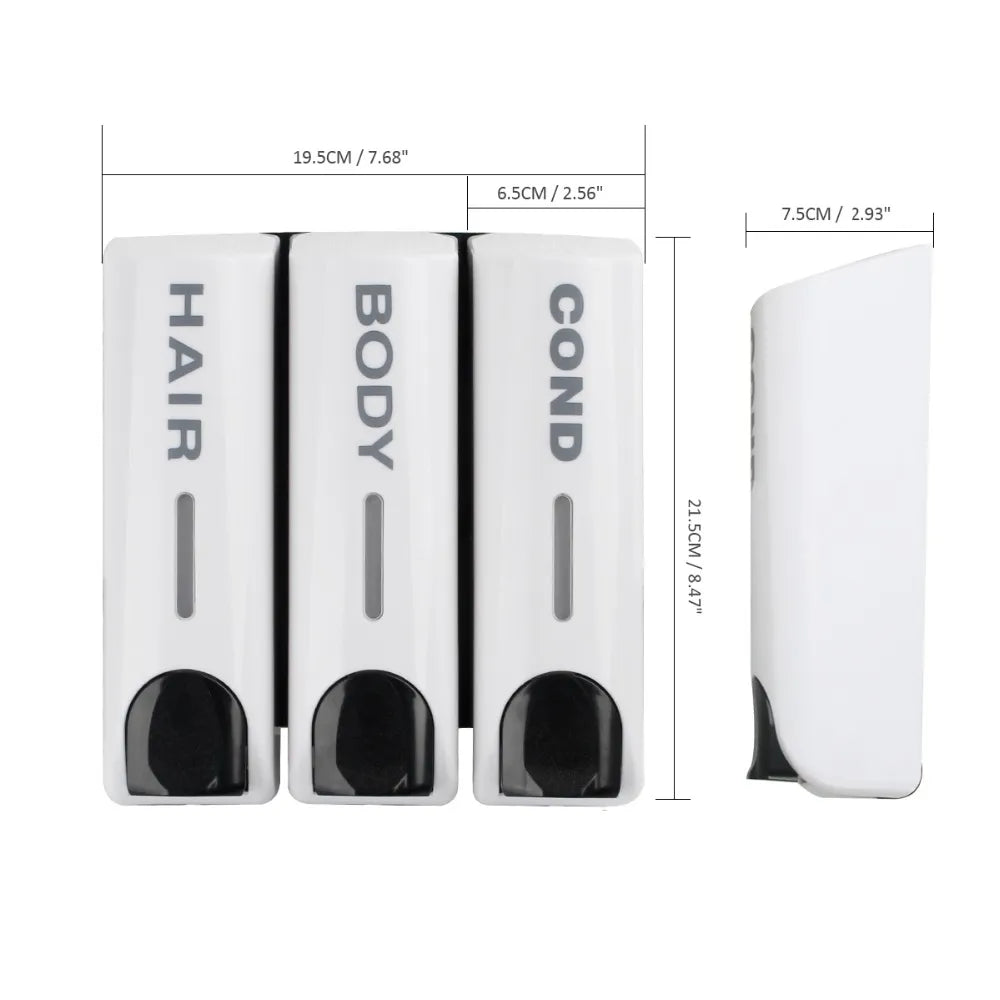 Wall Mounted Shower Soap Dispenser 350ml Bathroom Pump Organizer