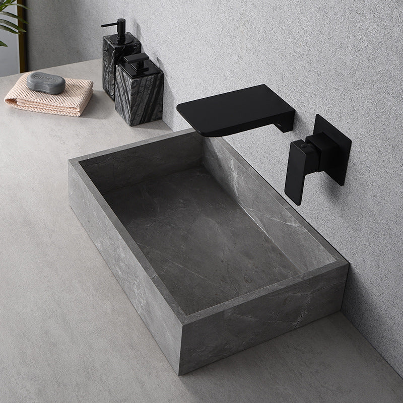 Wall Mounted Waterfall Bathroom Faucet with Hot and Cold Mixer
