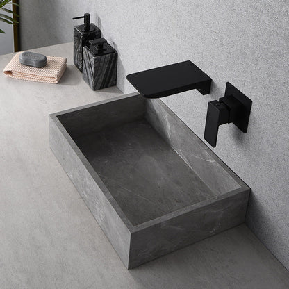 Wall Mounted Waterfall Bathroom Faucet with Hot and Cold Mixer